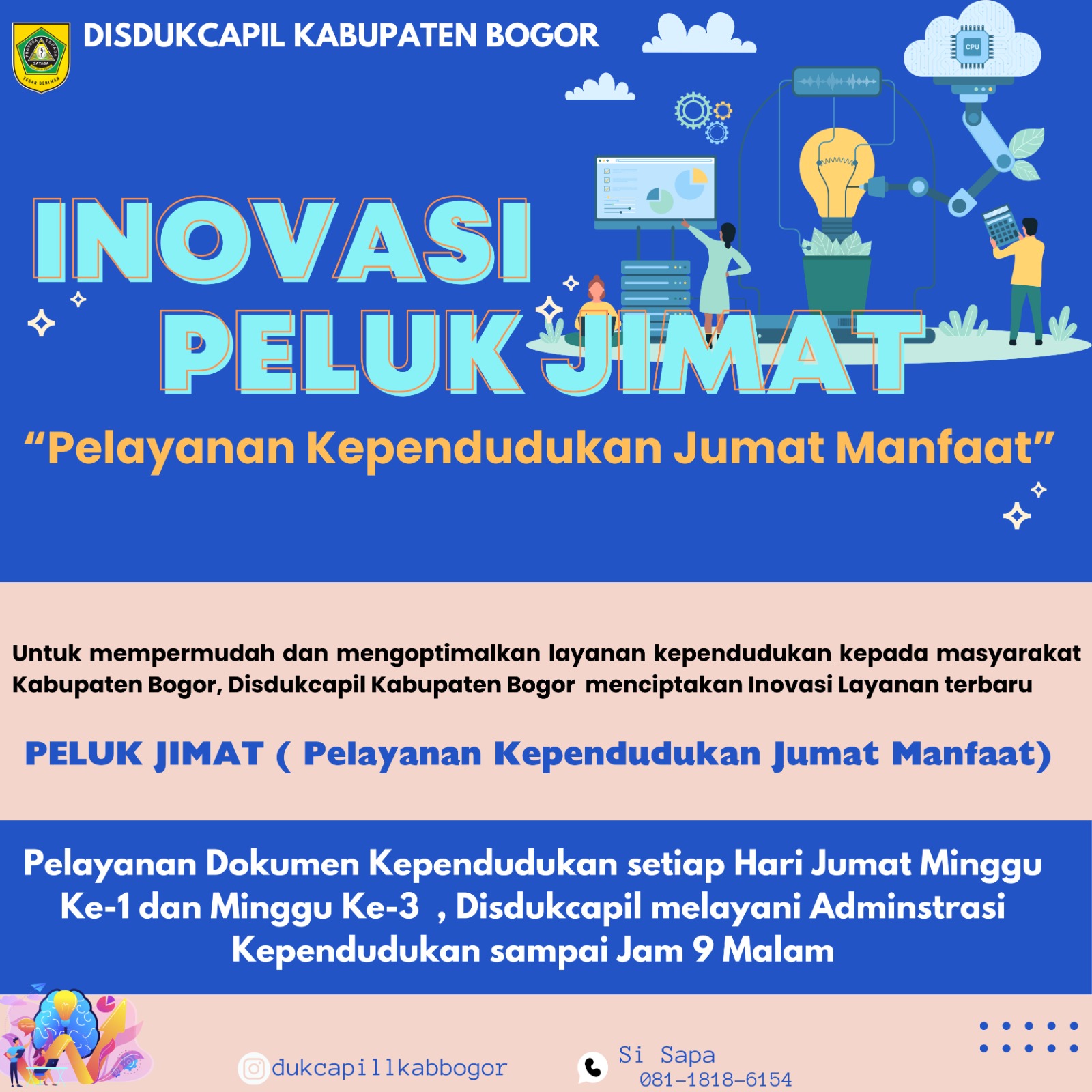 INOVASI PELUK JIMAT ( PELAYANAN KEPENDUDUKAN JUMAT MANFAAT )