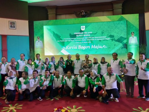 Program 100 hari BUPATI Bogor ""LAUNCHING  INOVASI PELAYANAN ADMINISTRASI KEPENDUDUKAN DAN GISA""