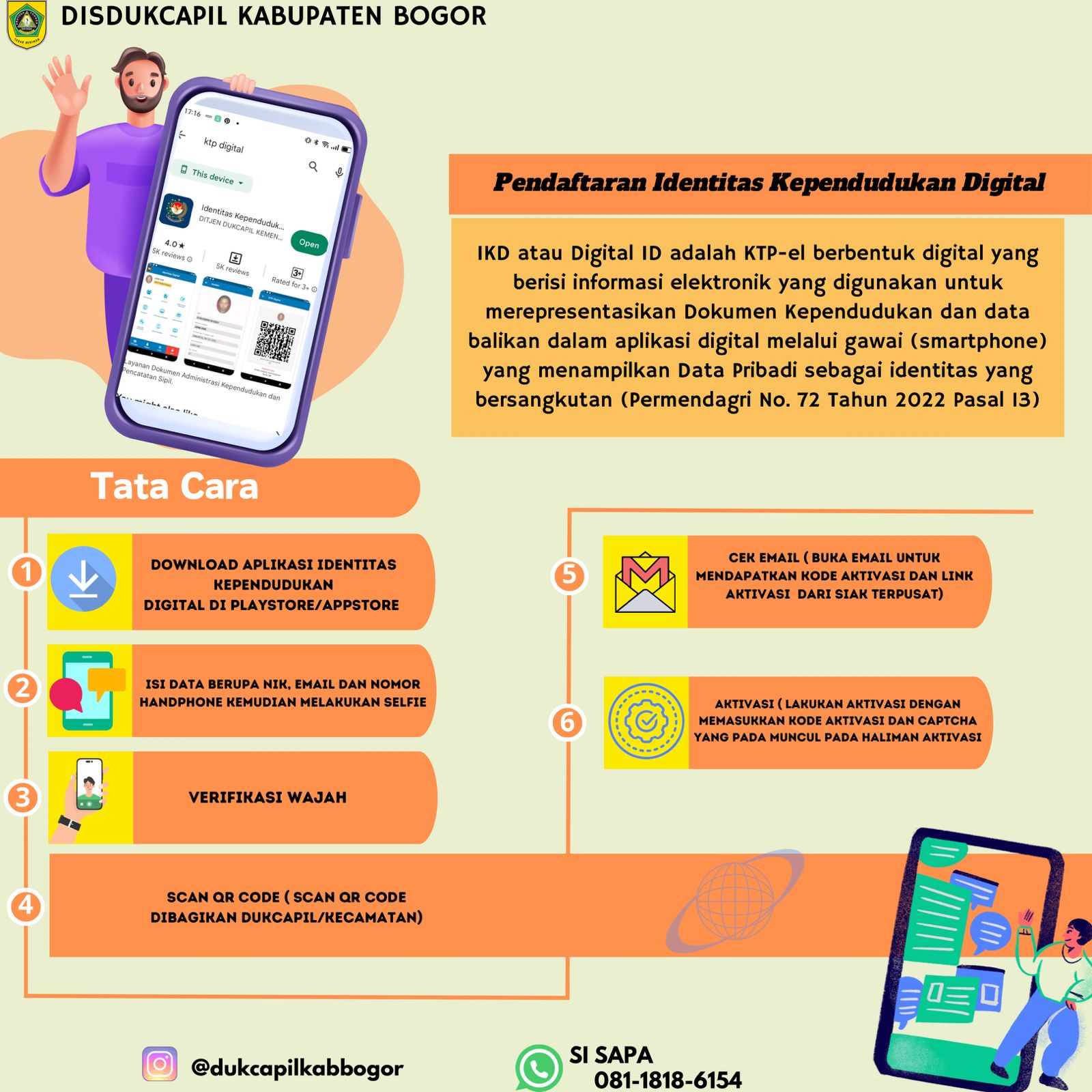 Kuy warga Kabupaten Bogor membuat KTP Digital!