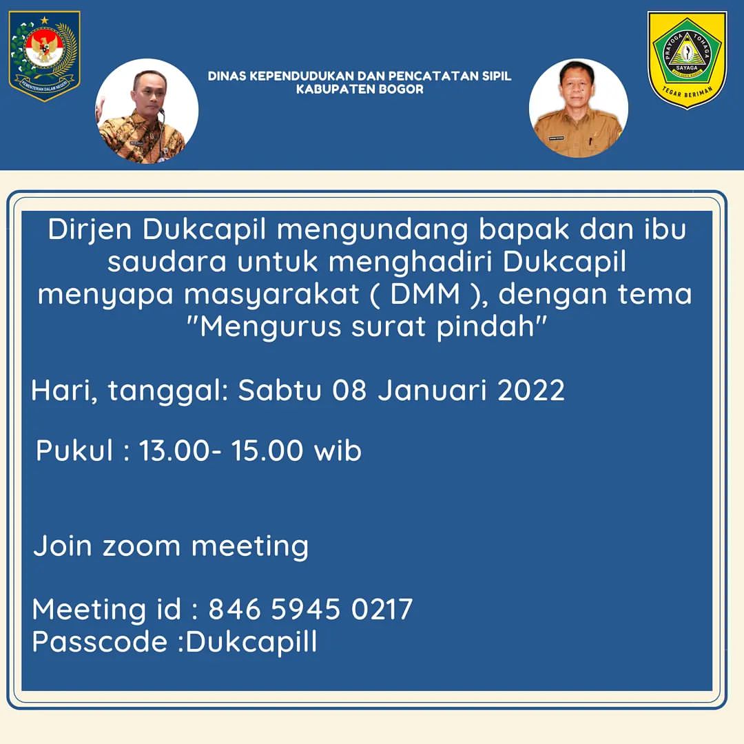 Undangan Terbuka untuk Masyarakat Indonesia "Dukcapil Menyapa Masyarakat (DMM)"