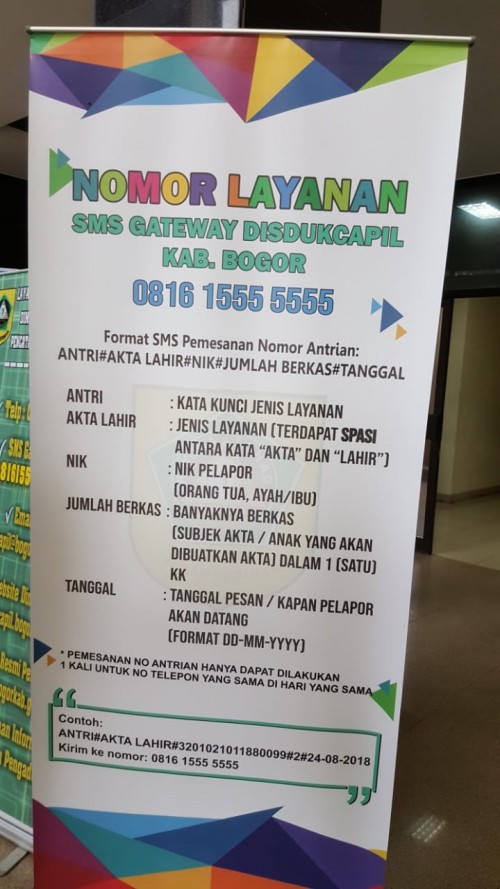 inovasi  layanan sms get way disdukcapil kab bogor